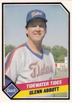 1989 CMC Tidewater Tides #26 Glenn Abbott Front