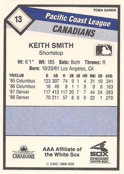 1989 CMC Vancouver Canadians #13 Keith Smith Back