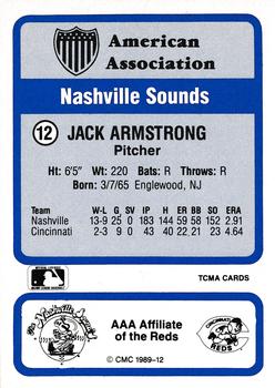 1989 CMC Triple A All-Stars #12 Jack Armstrong Back