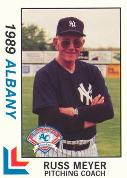 1989 Best Albany-Colonie Yankees #27 Russ Meyer Front