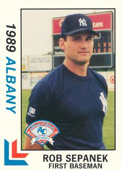 1989 Best Albany-Colonie Yankees #9 Rob Sepanek  Front