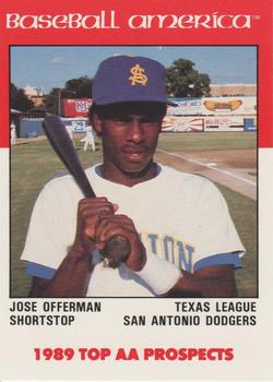 1989 Best Baseball America AA Prospects #AA25 Jose Offerman  Front