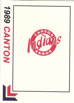 1989 Best Canton-Akron Indians #28 Checklist  Front