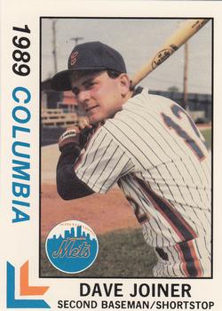 1989 Best Columbia Mets #8 Dave Joiner  Front