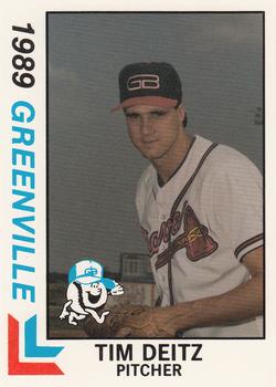 1989 Best Greenville Braves #12 Tim Deitz  Front
