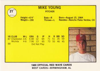 1989 Best Riverside Red Wave #21 Mike Young Back
