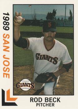 1989 Best San Jose Giants #2 Rod Beck  Front