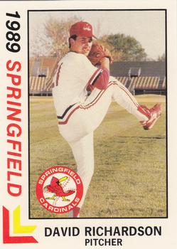 1989 Best Springfield Cardinals #16 David Richardson Front
