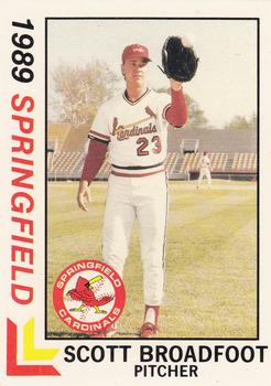 1989 Best Springfield Cardinals #6 Scott Broadfoot  Front
