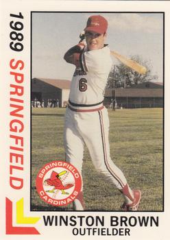 1989 Best Springfield Cardinals #8 Winston Brown Front