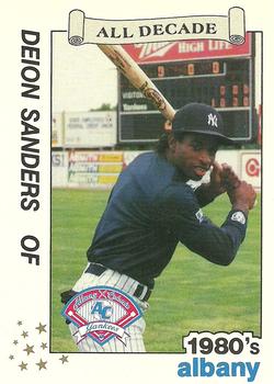 1990 Best Albany-Colonie A's/Yankees All Decade #1 Deion Sanders  Front