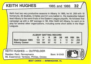 1990 Best Albany-Colonie A's/Yankees All Decade #32 Keith Hughes  Back