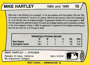 1990 Best Springfield Cardinals All Decade #15 Mike Hartley  Back