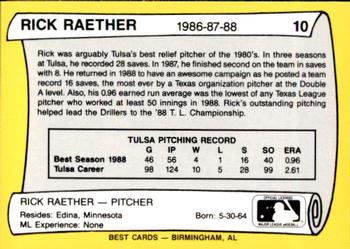 1990 Best Tulsa Drillers All Decade 1980's #10 Rick Raether  Back