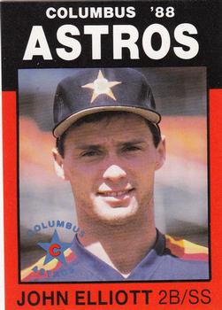 1988 Best Columbus Astros #13 John Elliott Front
