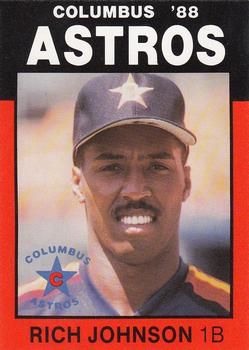 1988 Best Columbus Astros #14 Rich Johnson Front