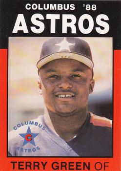 1988 Best Columbus Astros #22 Terry Green Front