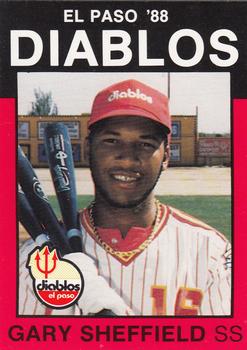 1988 Best El Paso Diablos #1 Gary Sheffield Front