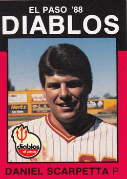 1988 Best El Paso Diablos #3 Daniel Scarpetta Front