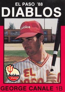 1988 Best El Paso Diablos #5 George Canale Front