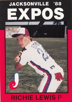 1988 Best Jacksonville Expos #10 Richie Lewis Front