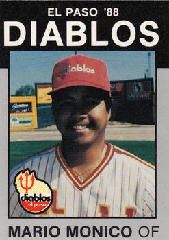 1988 Best El Paso Diablos - Platinum #26 Mario Monico Front