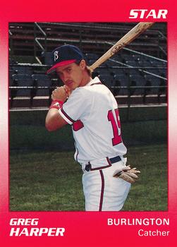 1990 Star Burlington Braves #14 Greg Harper Front