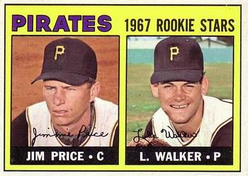 1967 Topps #123 Pirates 1967 Rookie Stars (Jim Price / Luke Walker) Front