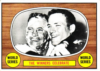 1967 Topps #155 World Series - The Winners Celebrate Front