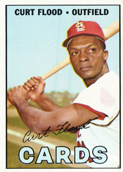 1967 Topps #245 Curt Flood Front