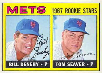 1967 Topps #581 Mets 1967 Rookie Stars (Bill Denehy / Tom Seaver) Front