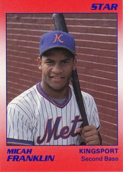 1990 Star Kingsport Mets #8 Micah Franklin Front