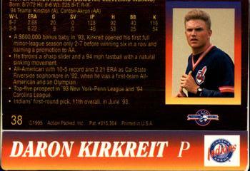 1995 Action Packed #38 Daron Kirkreit Back