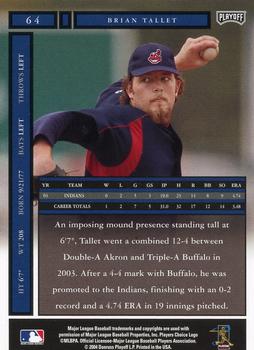 2004 Playoff Honors #64 Brian Tallet Back