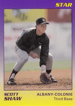 1989 Star Albany-Colonie Yankees #18 Scott Shaw Front