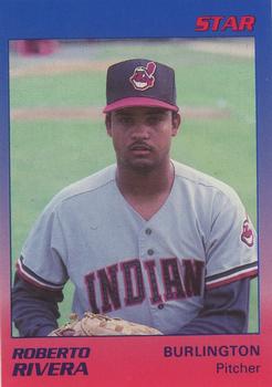 1989 Star Burlington Indians #22 Roberto Rivera Front
