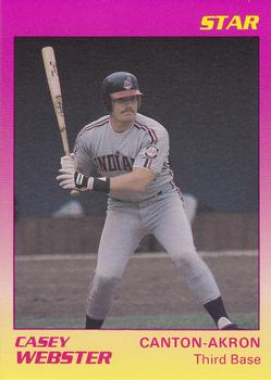 1989 Star Canton-Akron Indians #23 Casey Webster Front