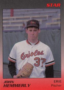 1989 Star Erie Orioles #6 John Hemmerly Front