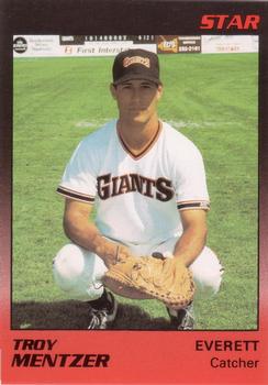 1989 Star Everett Giants #21 Troy Mentzer Front