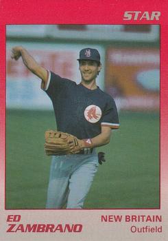 1989 Star New Britain Red Sox #21 Ed Zambrano Front