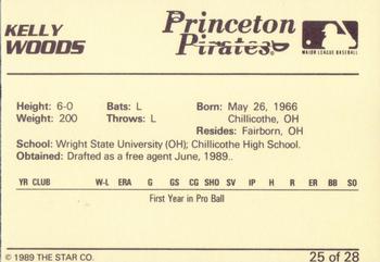 1989 Star Princeton Pirates - Platinum #25 Kelly Woods Back