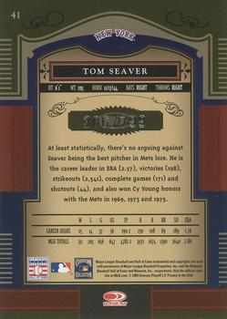 2005 Donruss Timeless Treasures #41 Tom Seaver Back