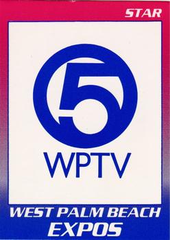 1989 Star West Palm Beach Expos #NNO WPTV 5 (Action 5 Sports) Front