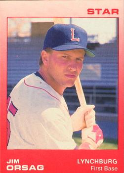 1988 Star Lynchburg Red Sox #16 Jim Orsag Front