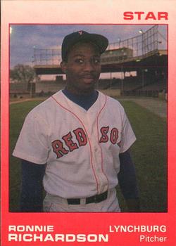 1988 Star Lynchburg Red Sox #20 Ronnie Richardson Front