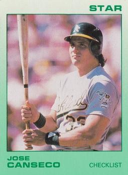1989 Star Jose Canseco #1 Jose Canseco Front