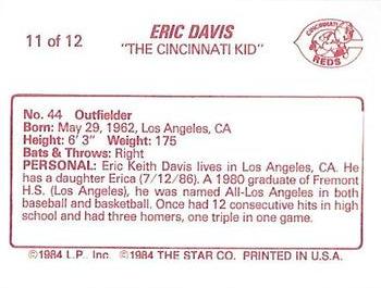 1988 Star Eric Davis #11 Eric Davis Back