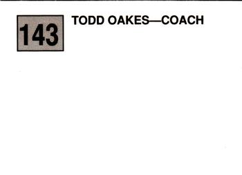 1988 Cal League #143 Todd Oakes Back