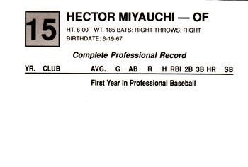 1988 Cal League #15 Hector Miyauchi Back