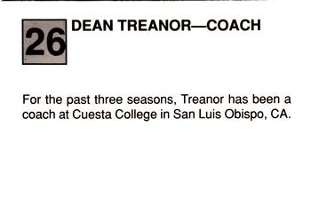 1988 Cal League #26 Dean Treanor Back